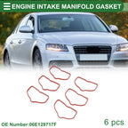 Set of 6 Lower Engine Intake Manifold Gaskets for Audi A4 (2008–2015) No. 06E129717F