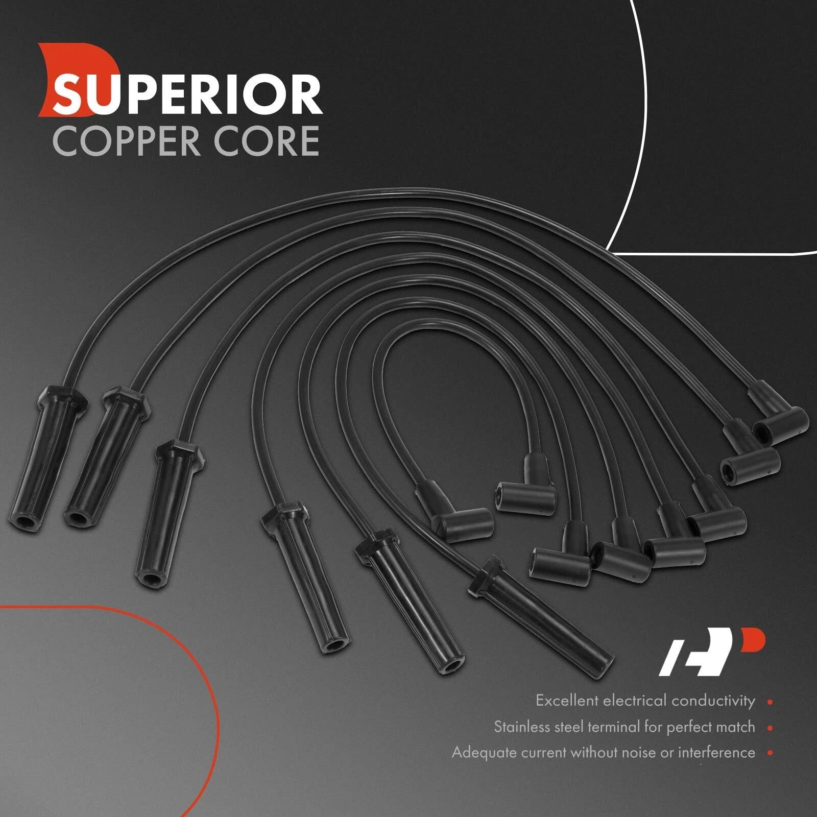 7x Spark Plug Wire Sets for Jeep Cherokee Comanche Wagoneer (1984-1986)