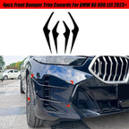 4Pcs Gloss Black Front Bumper Side Fender Splitter Fin for BMW X6 (2023–2023)