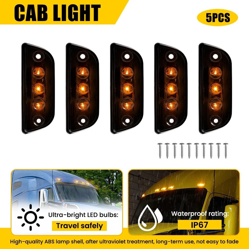 5X LED Cab Roof Light for Kenworth T680 T770 T880 Peterbilt 579