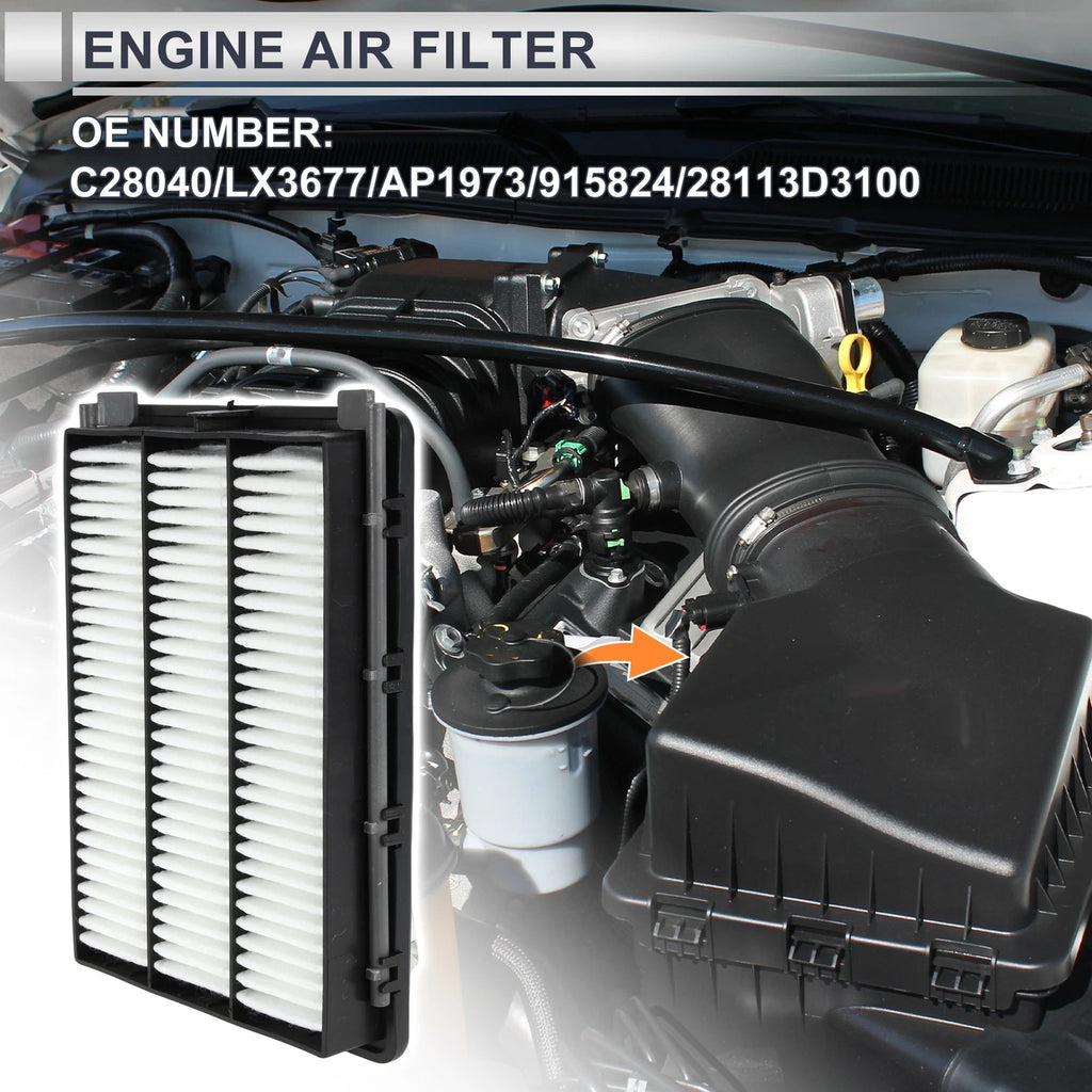 Car Air Filter No.C28040 for Hyundai Tucson TL TLE (2015–2020) 1 Pc
