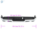 Chrome Steel Rear Bumper Assembly for RAM 1500 (2019–2022)