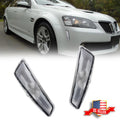 2X Clear Front Bumper Side Markers for Pontiac G8 (2008–2009)