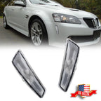 2X Clear Front Bumper Side Markers for Pontiac G8 (2008–2009)