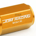 20 PC M12X1.5 53MM Tall Orange Aluminum Lug Nuts for JDM Vehicles