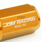 20 PC M12X1.5 53MM Tall Orange Aluminum Lug Nuts for JDM Vehicles