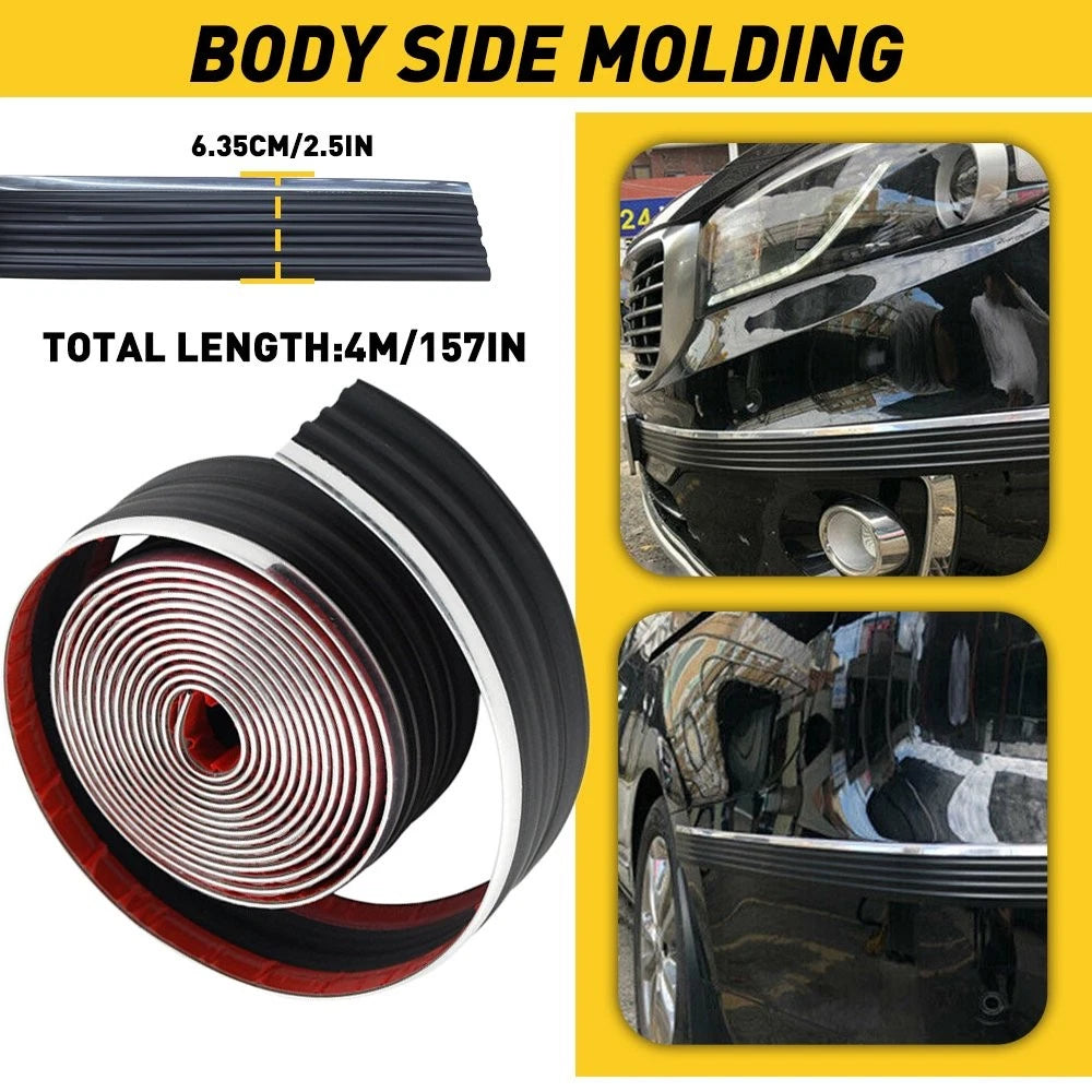 Black Chrome Body Side Molding Strip for Universal Fit (EXV)