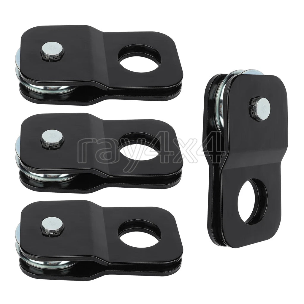 Set of 4 Snatch Blocks 8,000 lbs Recovery Winch Pulley Offroad ATV UTV