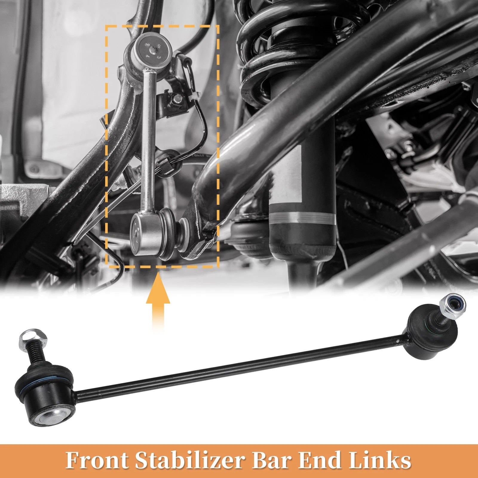 2pcs Front Sway Bar Link for Mercedes-Benz C230 (2002–2007) No.2033202589