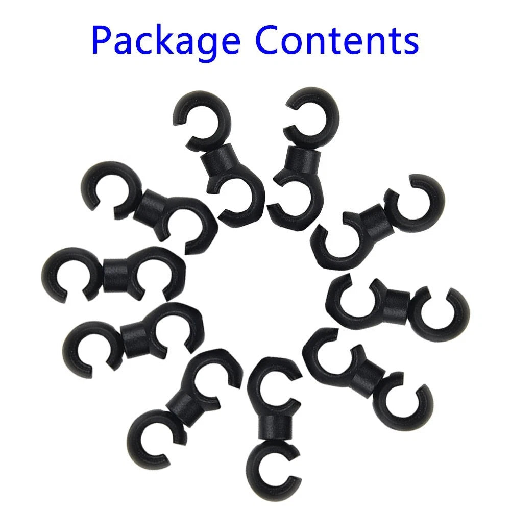 10PCS S-Shaped Hook Clips for Bike Brake Gear Cable Tidy Tool