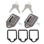 Set of 2 Stainless Door Key Latch Paddle Handles for RV Trailer