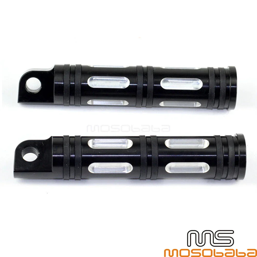 Black Aluminum Foot Pegs for Harley Sportster, Dyna, Electra Glide (2004-2023)