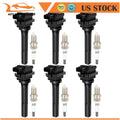 Set of 6 Ignition Coils & 6 Spark Plugs for Chevy Tracker (1998–2007)