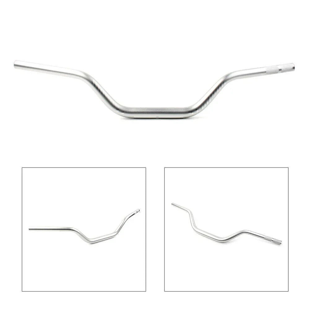 1 1/8" Mid Handlebar Fat Bars for Dirt Pit Bike Motorcycle ATV MX Silver
