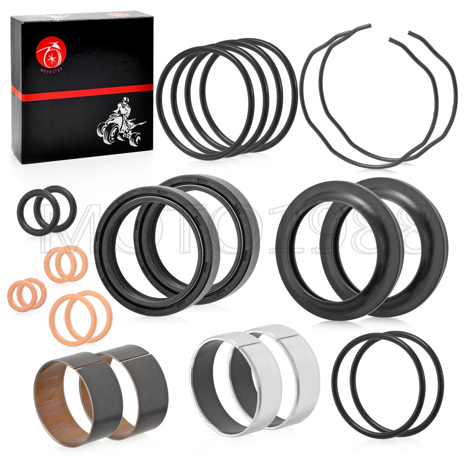 Fork Bushing Dust Oil Seals Kit for Suzuki GSX-R600 GSX-R750 GSF1200 (2000-2007)
