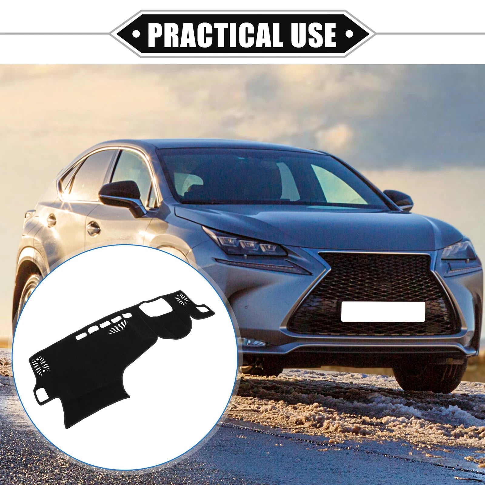Dashboard Cover Mat for Lexus NX 250/350/450h (2022–2023) Black