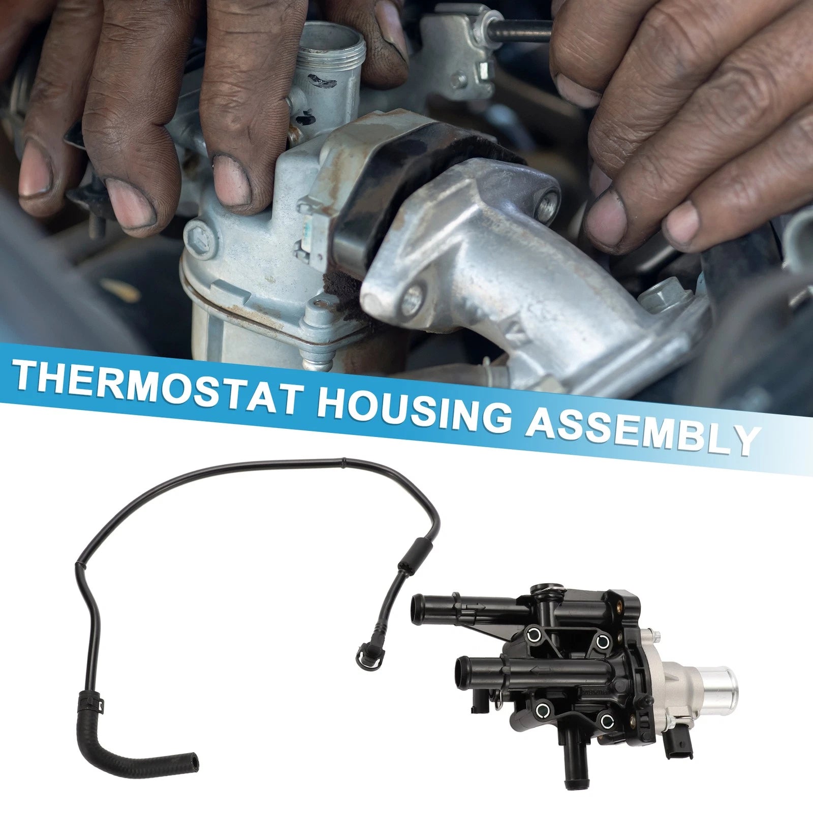 Engine Coolant Thermostat Housing Assembly for Chevy Cruze 1.8L (2011–2016)