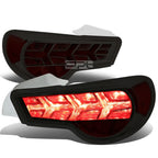 LED Sequential Arrow Tail Lights for Scion FRS (2013–2017) Smoked Chrome