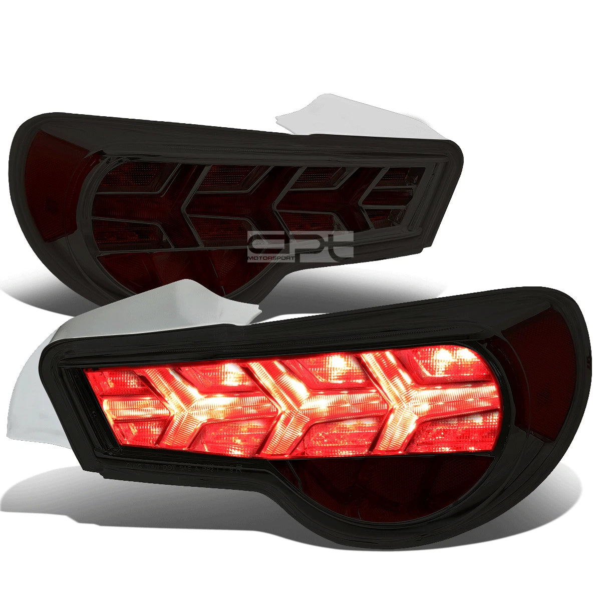LED Sequential Arrow Tail Lights for Scion FRS (2013–2017) Smoked Chrome