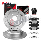 Set of 2 Rear Drilled Rotors & Pads for Dodge Durango Grand Cherokee (2011–2018)