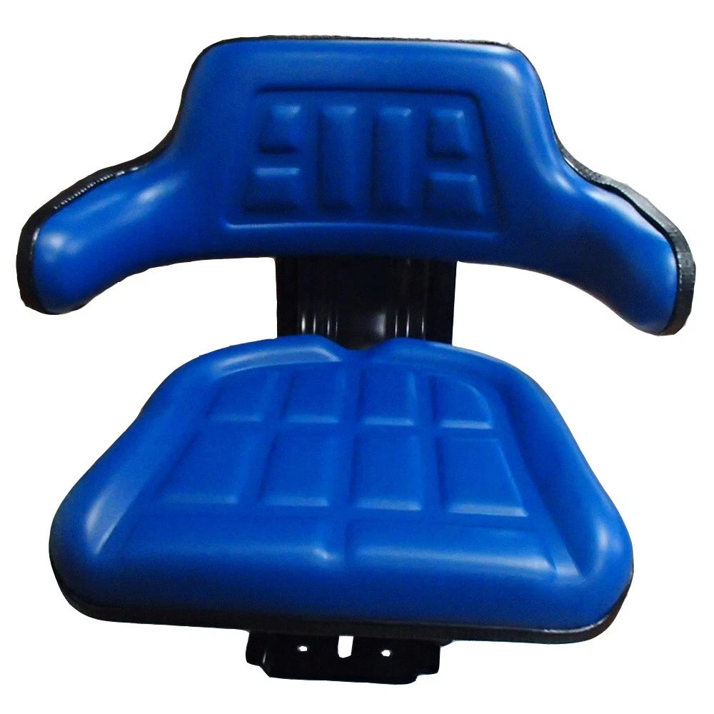 Tractor Seat Blue Waffle for Ford Farm Tractors (Universal, Spring Suspension)