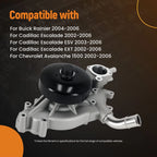 Water Pump with Gasket for Chevrolet Silverado GMC Sierra Cadillac (1999–2013)