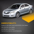 Front Left Door Window Rubber Channel Seal for Toyota Corolla (2002–2008) 68151-02050