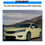 Matte Black Front and Rear Bumper Spoiler Lip for Honda Accord (2013–2015)