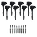 Set of 8 Ignition Coils & NGK Ruthenium Spark Plugs for Mustang 5.0 V8