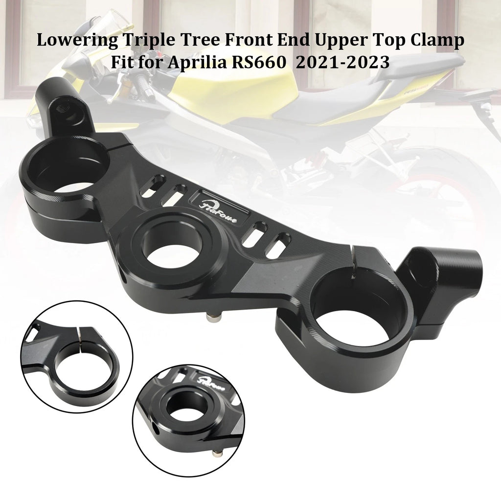 Lowering Triple Tree Front Upper Top Clamp for Aprilia RS 660 (2021–2025)