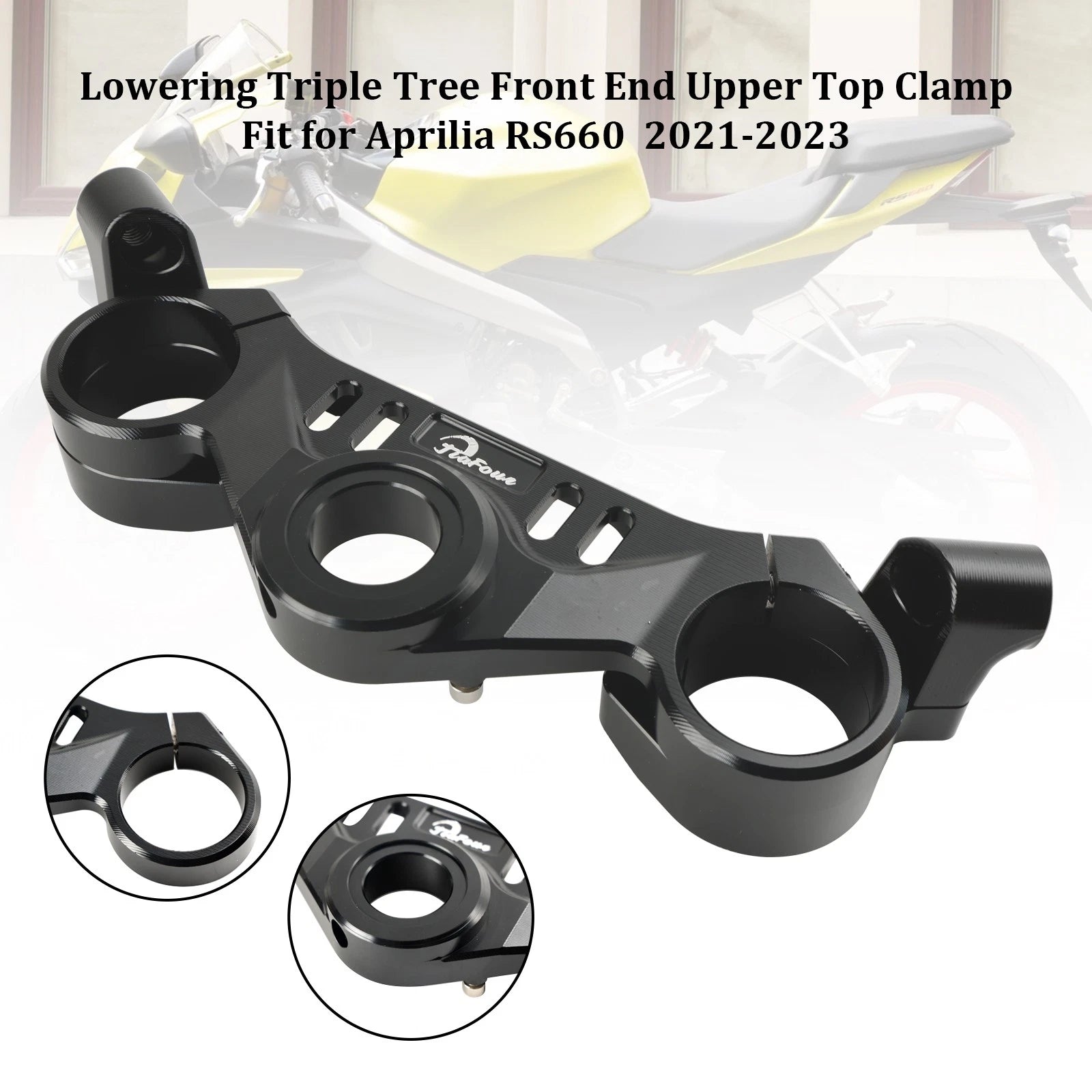 Lowering Triple Tree Front Upper Top Clamp for Aprilia RS 660 (2021–2025)