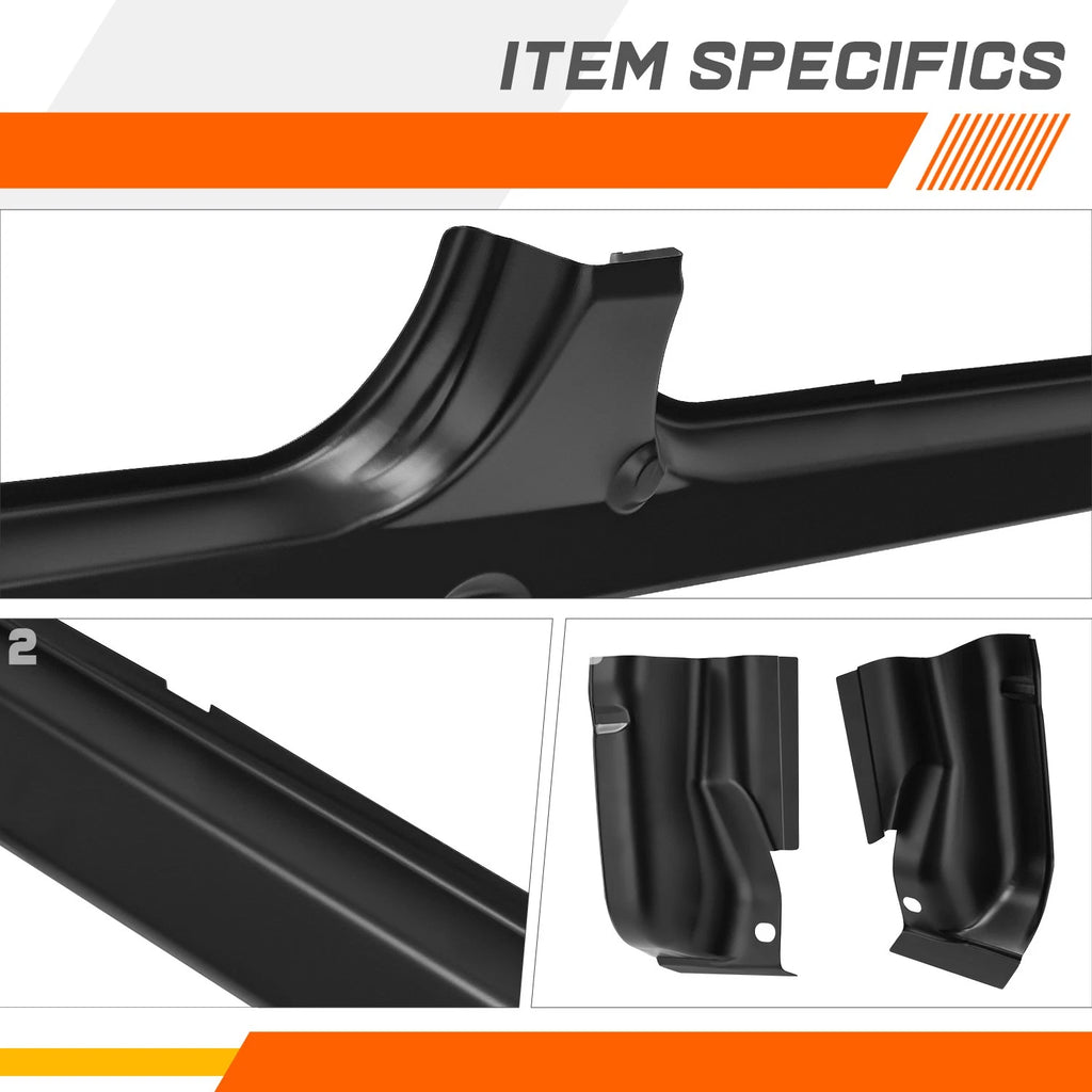 Set of 2 Outer Rocker Panels for Ford F-150 Crew Cab (2009–2014) Black