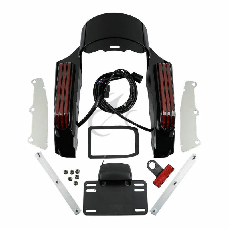 Red LED Rear Fender Fascia for Harley Touring Street Glide (2014–2024)