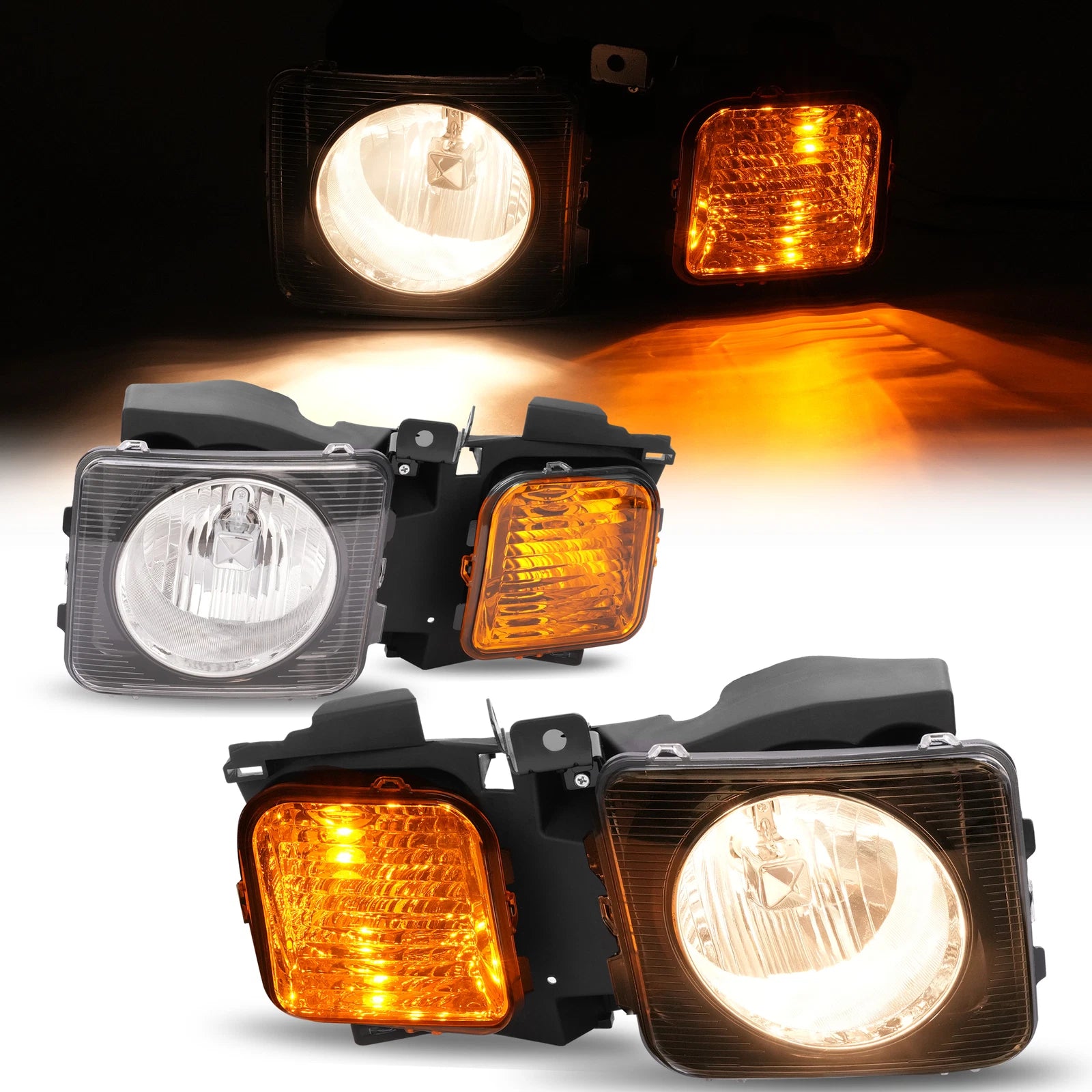 Set of 2 Headlights for Hummer H3 (2006–2010)