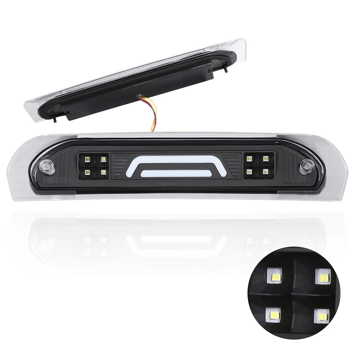 Dual 3D LED Bar Third Tail Brake Light + Cargo Lamp for Dodge Ram (2002–2009)