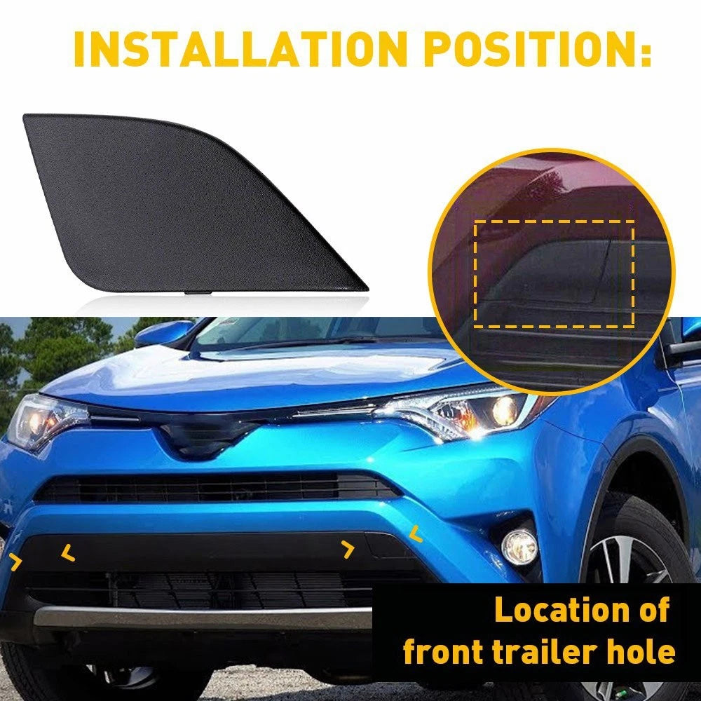 2X Tow Hook Eye Cover Caps for Toyota RAV4 (2016–2018)