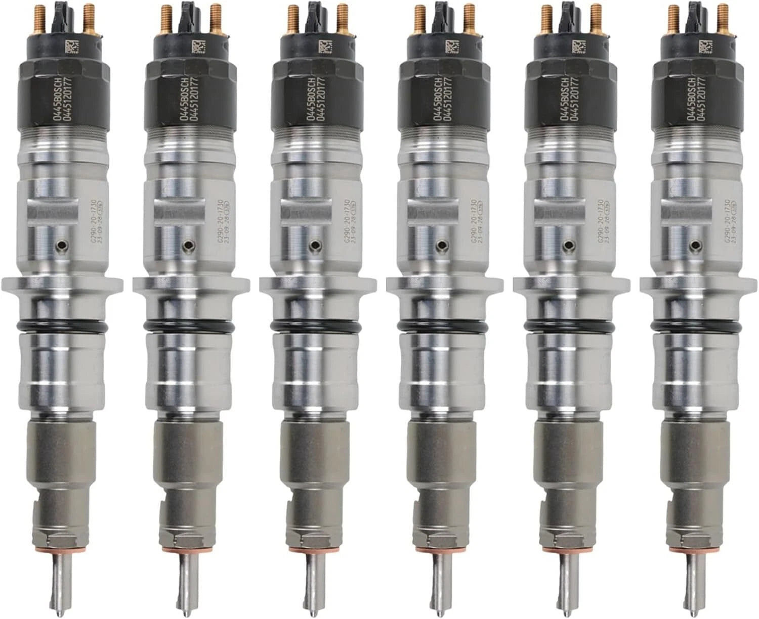 6X Common Rail Injector 0445120177 5254261 for Cummins QS4.5 QSB6.7 (2010–2023)