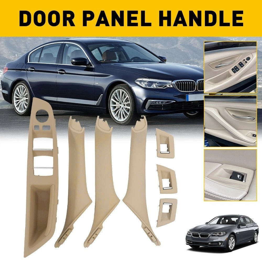 7X Door Panel Pull Handle Trim Cover for BMW Series 5 (2010–2016)