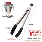 Heat Resistant Silicone Barbecue Tongs 304 Stainless Steel Non Slip Grip