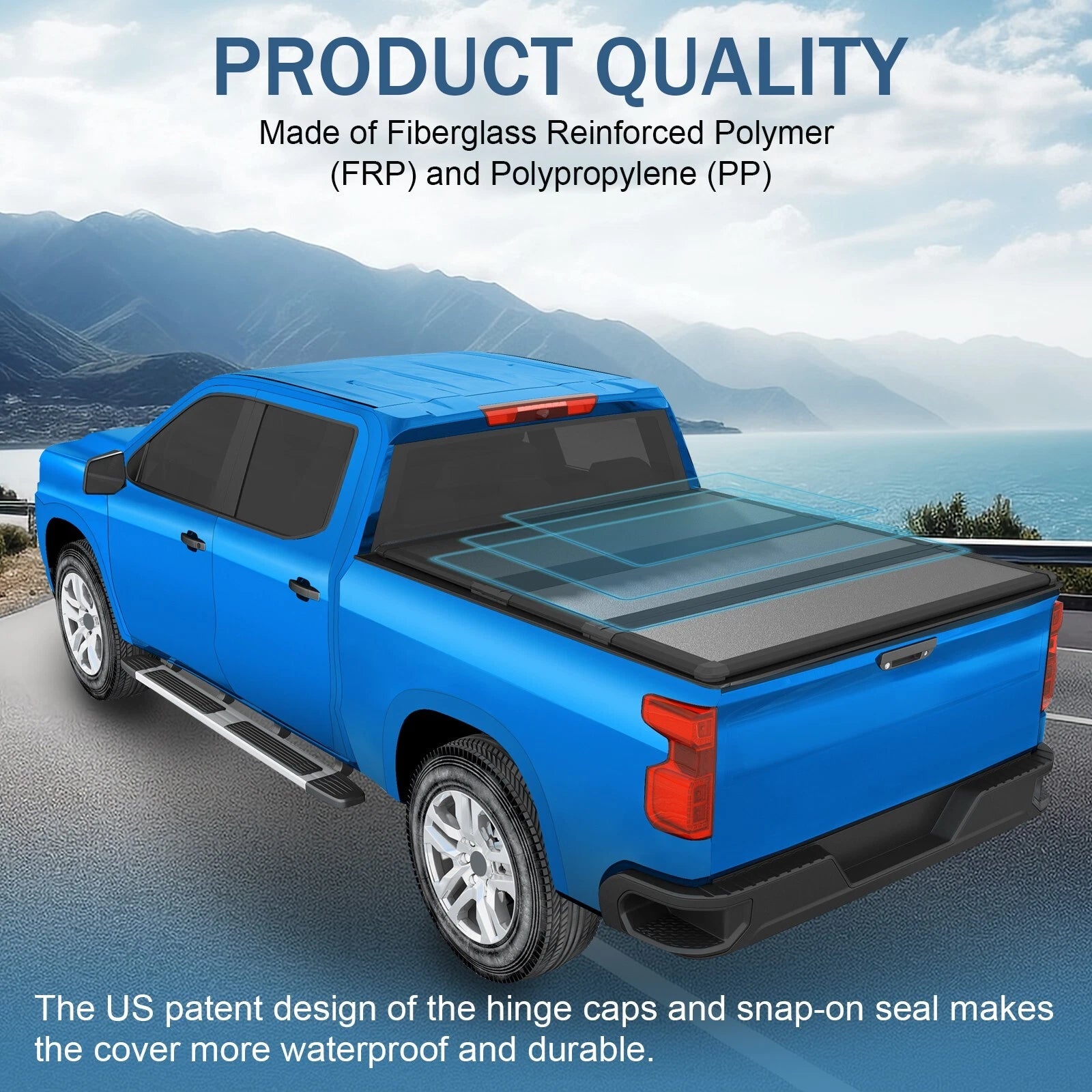 6.5FT Hard Tri-Fold Tonneau Cover for Silverado Sierra (2014-2019)