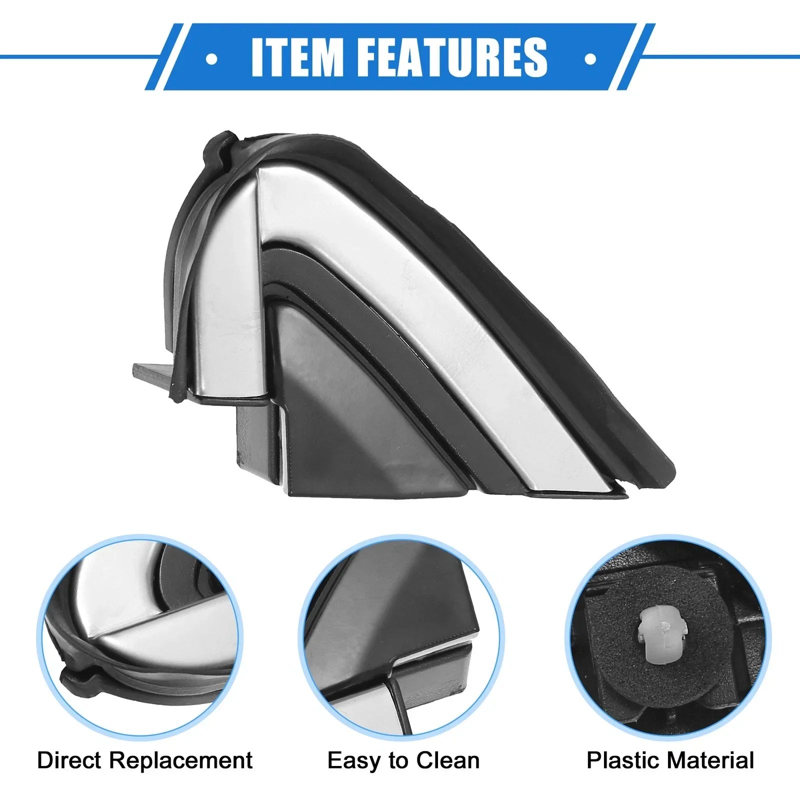 2 x Left Right Mirror Corner Triangle Fender Covers for Honda CR-V (2007-2011)