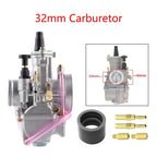 32mm Carburetor for PWK32 Keihin KOSO OKO ATV Go Kart Dirt Pit Bike (2/4-stroke)