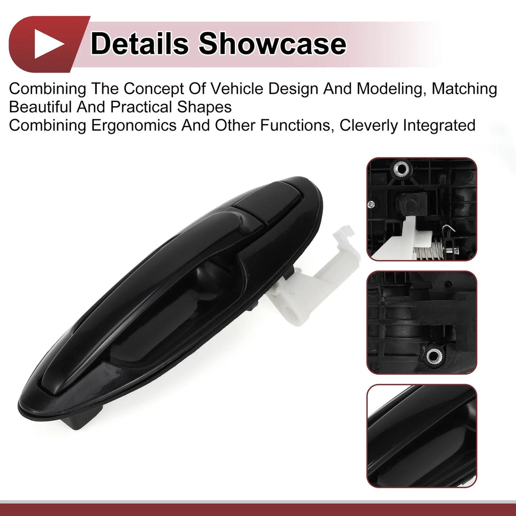 Exterior Door Handle for Hyundai Sonata (2011–2019) No. 836503C000 Black ABS