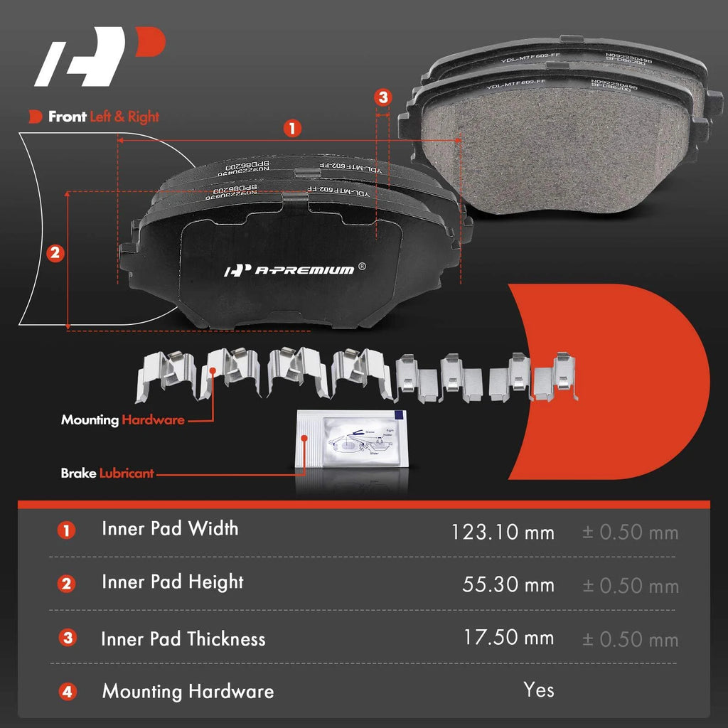 Ceramic Brake Pads for Toyota RAV4 2004-2005 (Front & Rear)