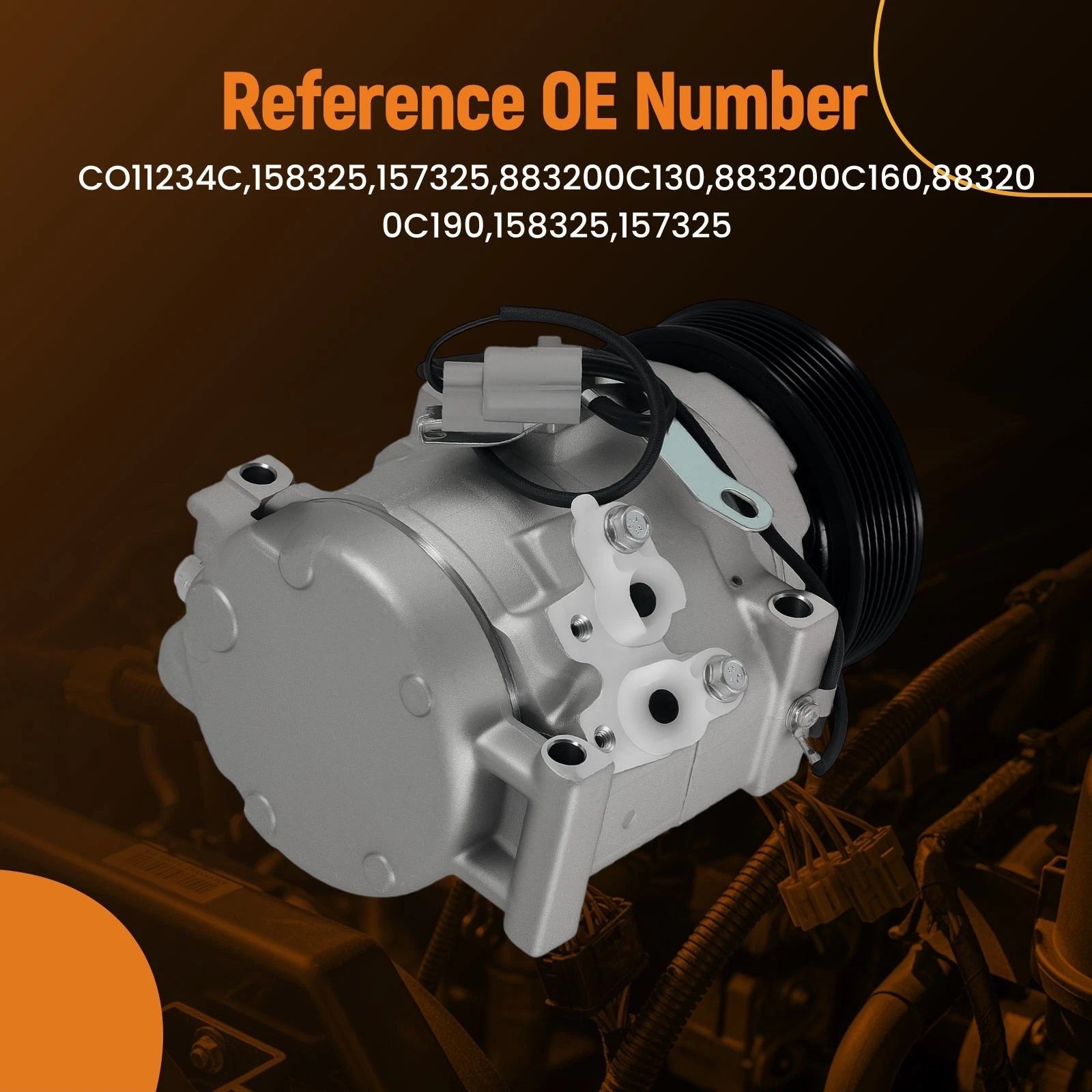 A/C Compressor for Toyota Tundra V8 4.6L (2010–2019)