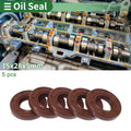 Set of 5 Oil Seal Rotary Shaft Seal FKM Rubber 15x28x5mm