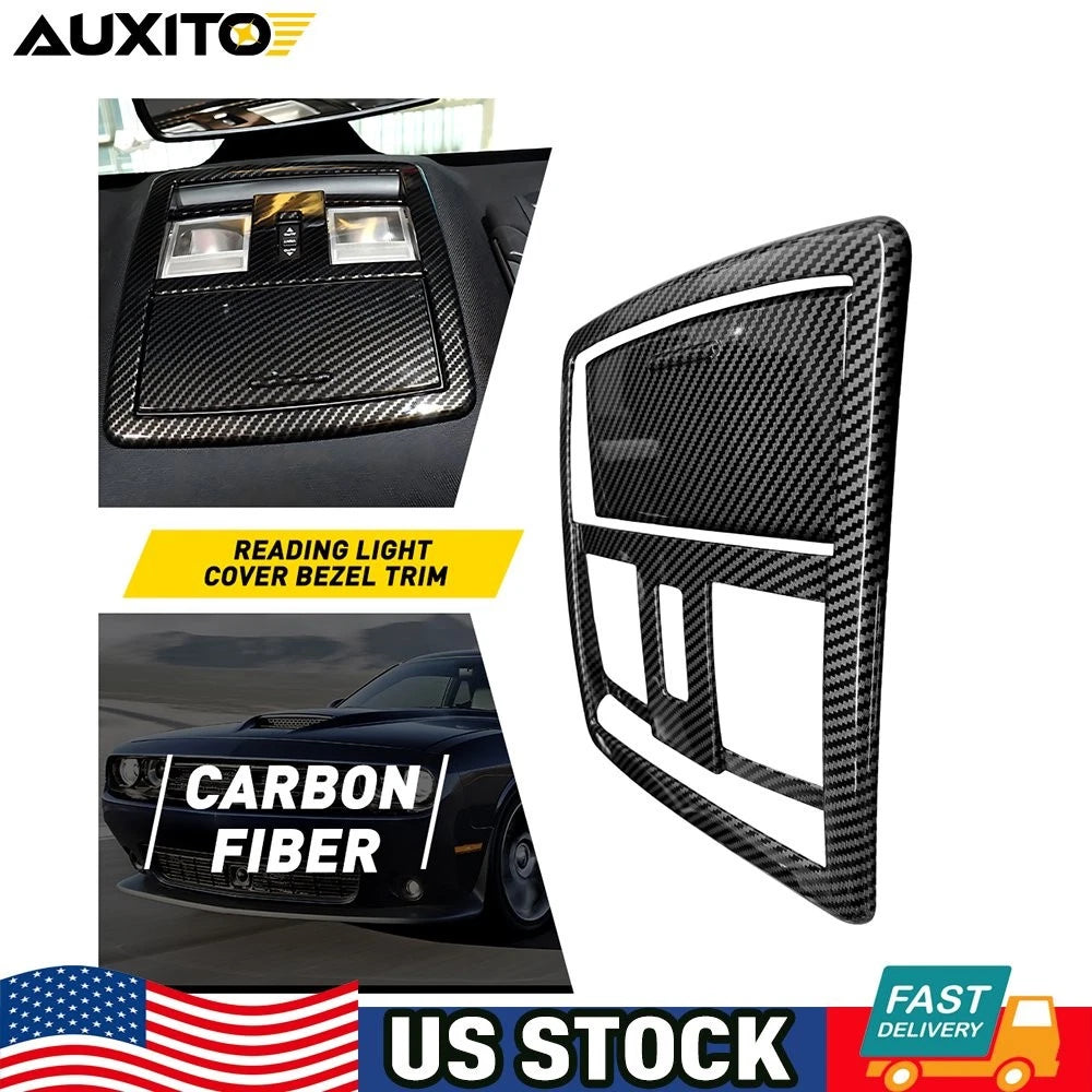 Front Roof Reading Light Cover Trim Bezel for Dodge Challenger (2010–2019) Carbon
