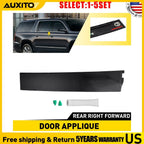 Right Rear Forward Door Applique Molding Black for Chevrolet GMC Cadillac (1-5X)