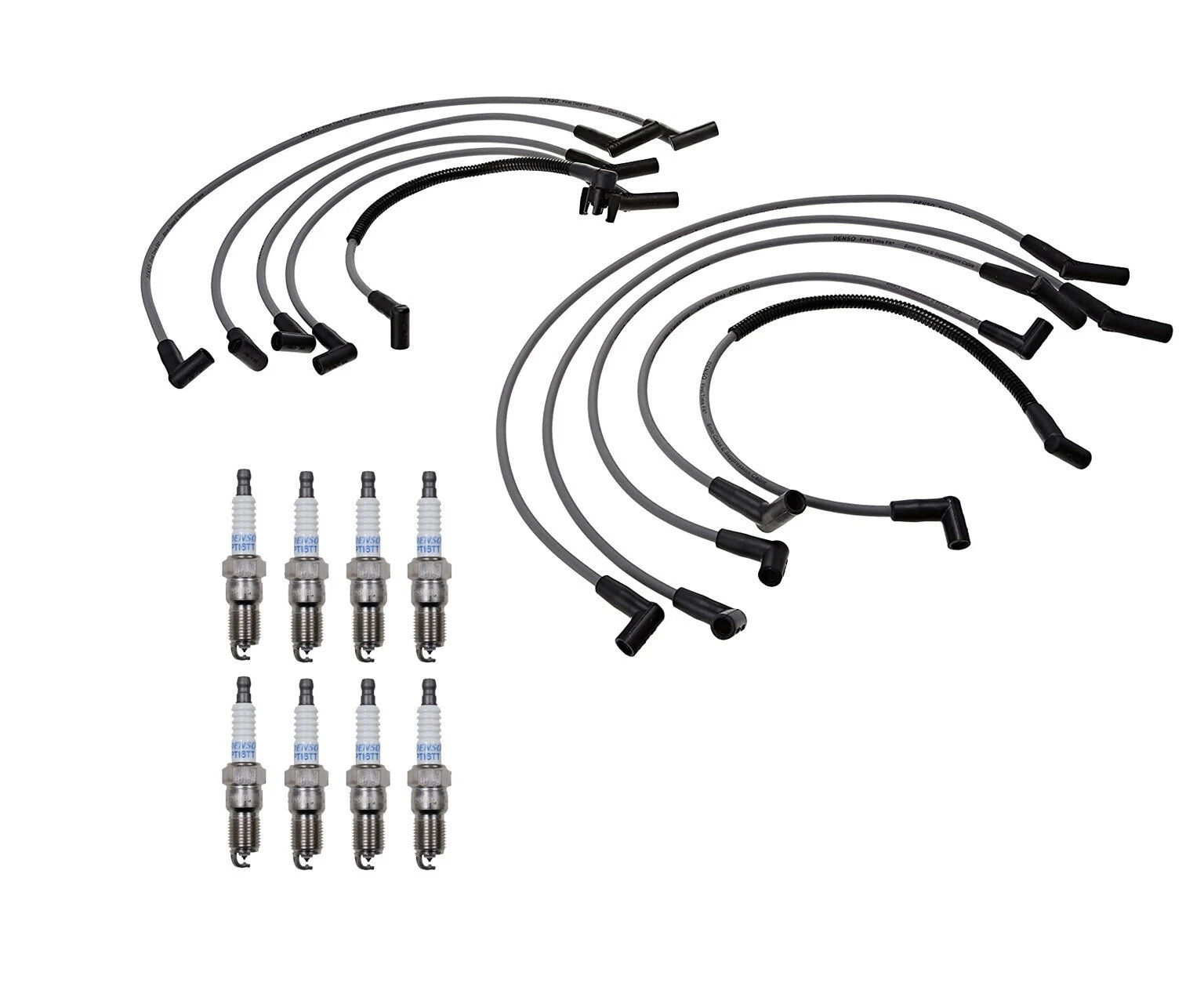 Denso 8mm Wire Set & 8 Platinum TT Spark Plugs for Ford Mercury Lincoln V8