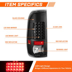 Full LED Tail Light for Ford Super Duty (2008–2016) - Black